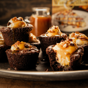 Chocolate Caramel Cheesecake Cookie Cups